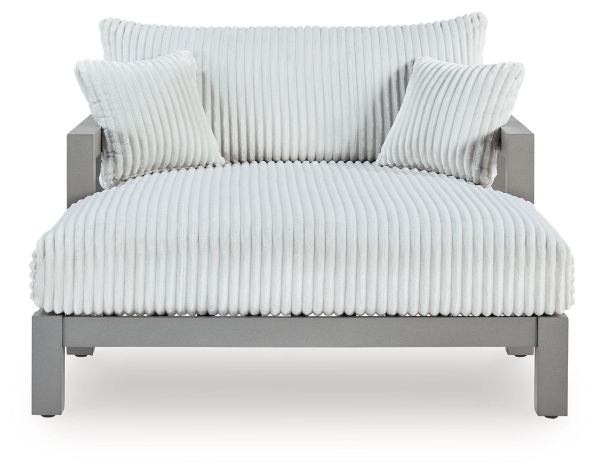 Hurley Park - Chaise Lounge With Cushion - Gray Chaises by Signature Design by Ashley® - Walls Furniture & Mattress
