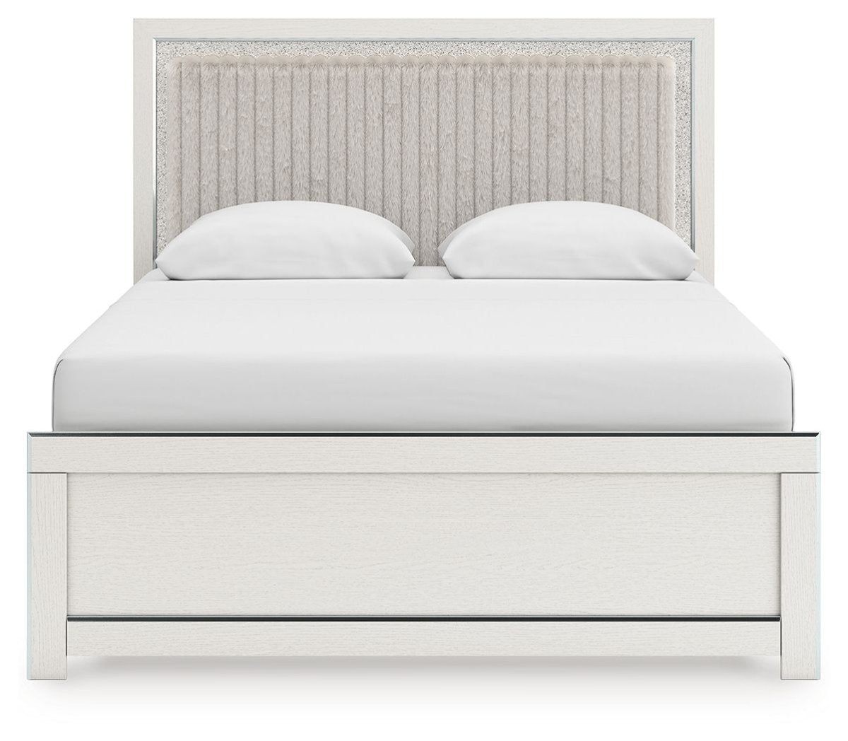 Zuraleus - Queen Upholstered Panel Bed - White Panel Beds by Signature Design by Ashley® - Walls Furniture & Mattress