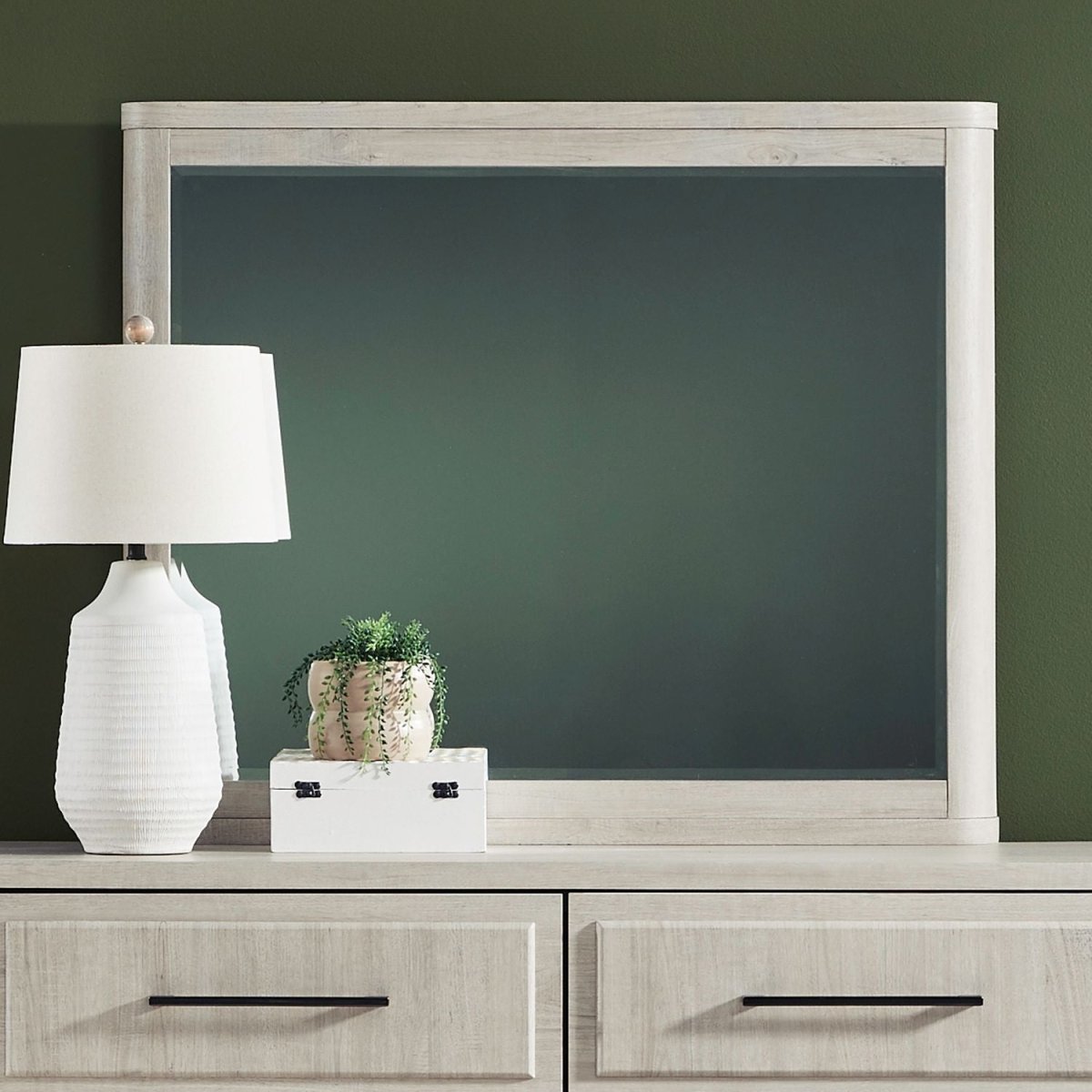 Modern Play - Landscape Mirror - White Landscape Mirrors by Liberty Furniture - Walls Furniture & Mattress