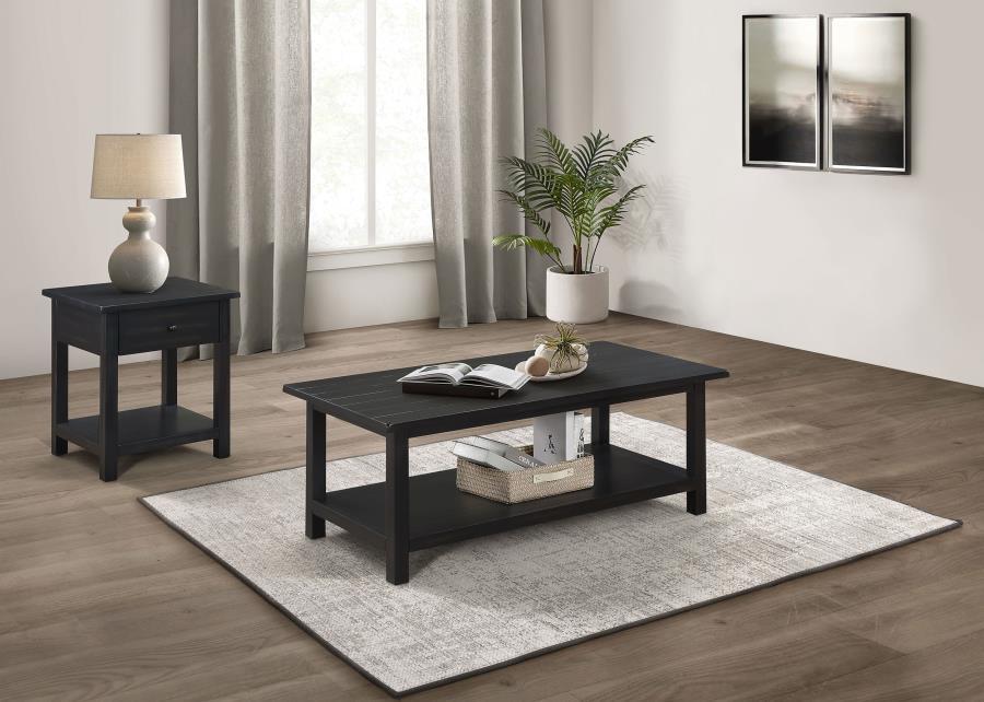 Payne - Coffee And 1 - Drawer End Table Set Table Sets by Coaster Fine Furniture - Walls Furniture & Mattress