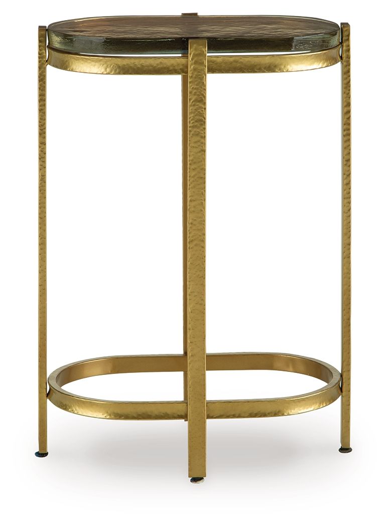 Porterville - Gold Finish - Accent Table Accent Tables by Signature Design by Ashley® - Walls Furniture & Mattress