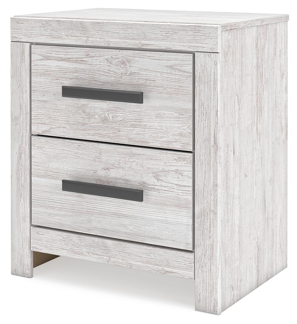 Cayboni - Two Drawer Night Stand - Whitewash Accent Nightstands by Signature Design by Ashley® - Walls Furniture & Mattress