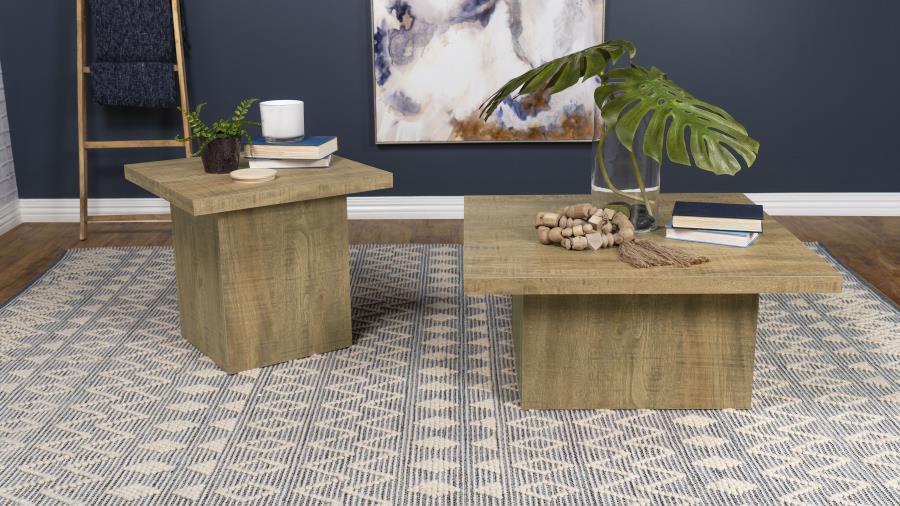 Devar - Square Coffee Table Set Table Sets by Coaster Fine Furniture - Walls Furniture & Mattress