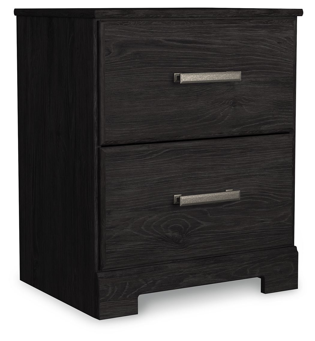 Belachime - Two Drawer Night Stand - Charcoal Accent Nightstands by Signature Design by Ashley® - Walls Furniture & Mattress