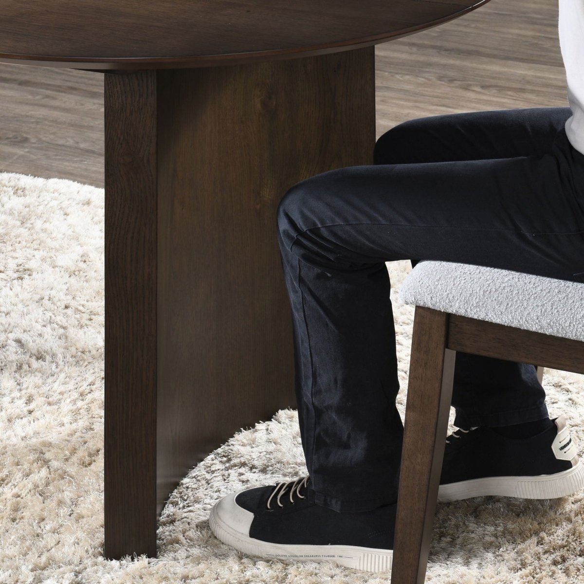 Kody - Oval Dining Table - Dark Walnut Dining Tables by New Classic - Walls Furniture & Mattress