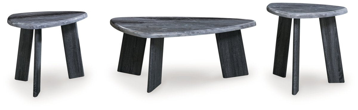 Bluebond - Occasional Table Set (Set of 3) - Gray Table Sets by Signature Design by Ashley® - Walls Furniture & Mattress