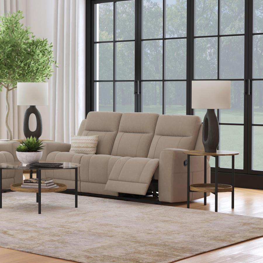 Brentwood - Upholstered Motion Reclining Sofa Reclining Sofas by Coaster Fine Furniture - Walls Furniture & Mattress