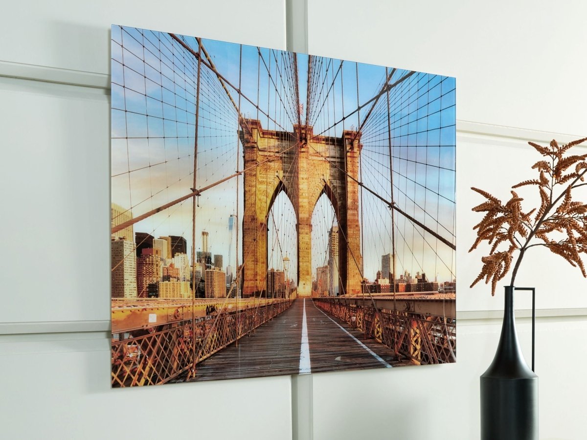 Shayward - Wall Art - Blue / Amber Wall Decor by Signature Design by Ashley® - Walls Furniture & Mattress