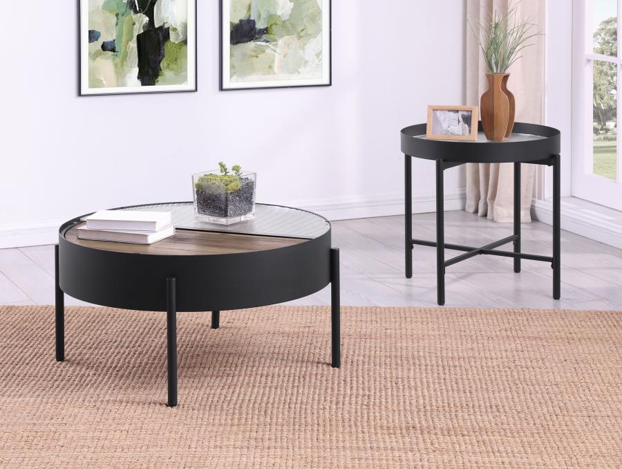 Ozella - Round Coffee Table Set Table Sets by Coaster Fine Furniture - Walls Furniture & Mattress