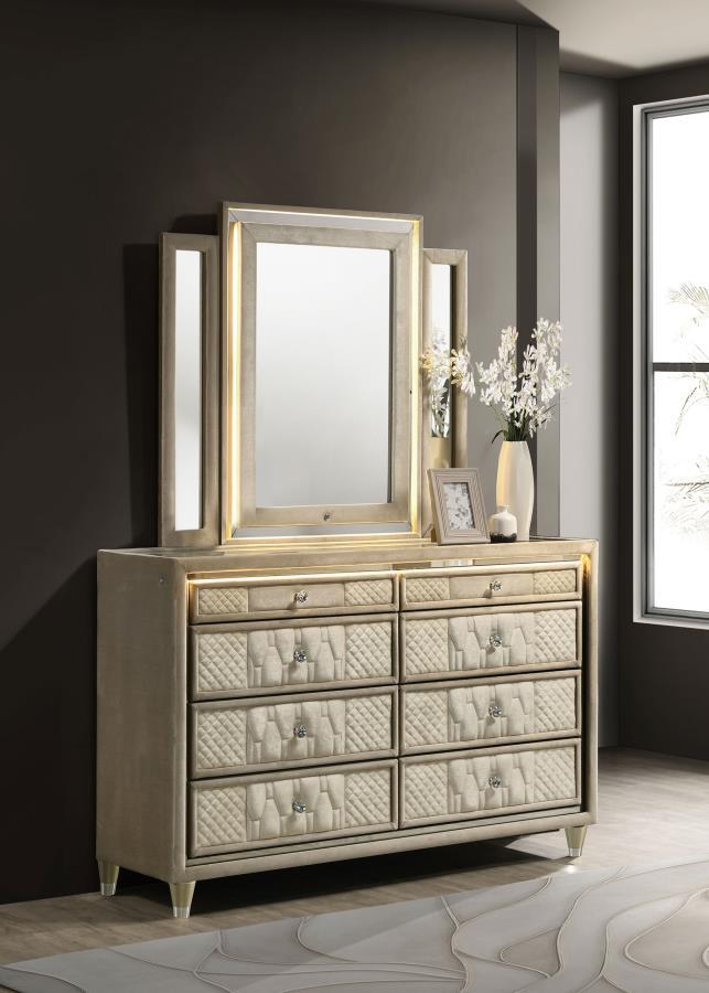 Lorient - 8 - Drawer LED Bedroom Dresser Cabinet Dressers by Coaster Fine Furniture - Walls Furniture & Mattress