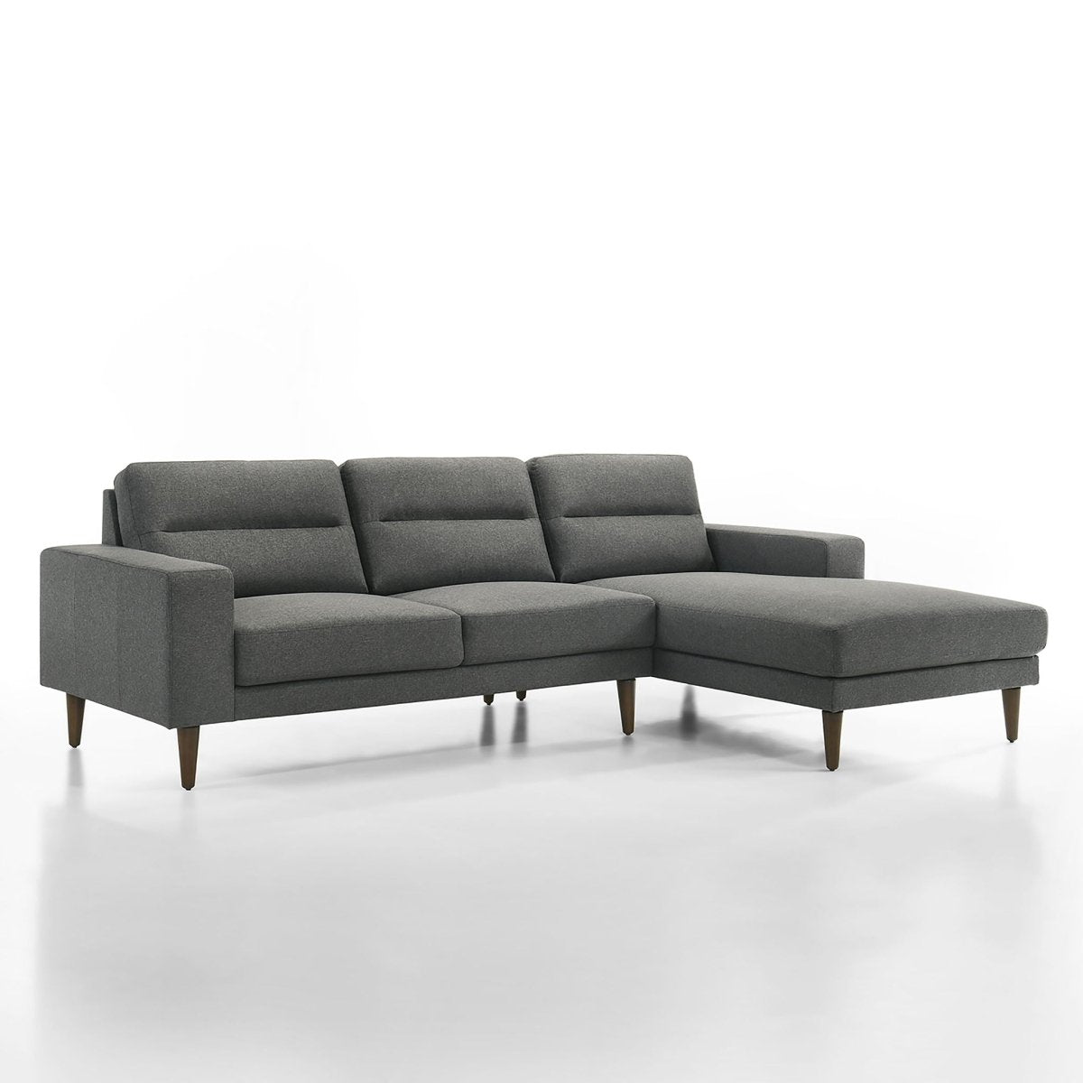 Vale - 2 Piece Chaise Sectional - Gray Stationary Sectionals by New Classic - Walls Furniture & Mattress