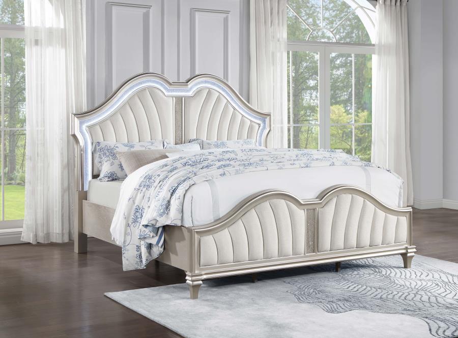 Evangeline - Wood LED Panel Bed Upholstered Beds by CoasterElevations - Walls Furniture & Mattress