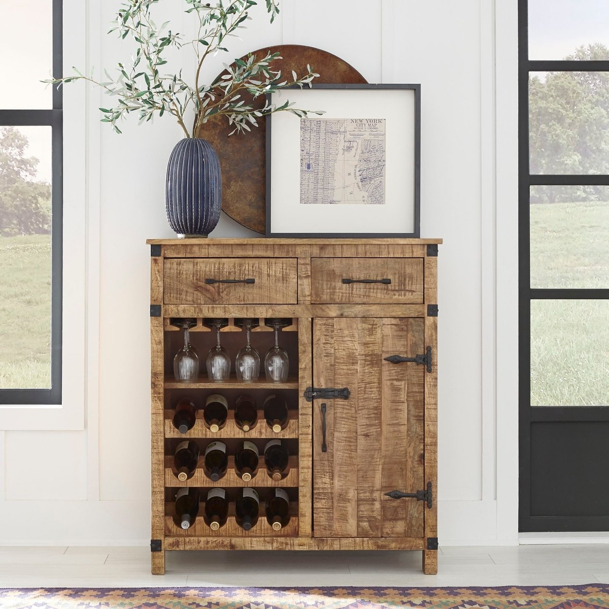 Emerson - Wine Accent Cabinet - Light Brown Wine Cabinets by Liberty Furniture - Walls Furniture & Mattress