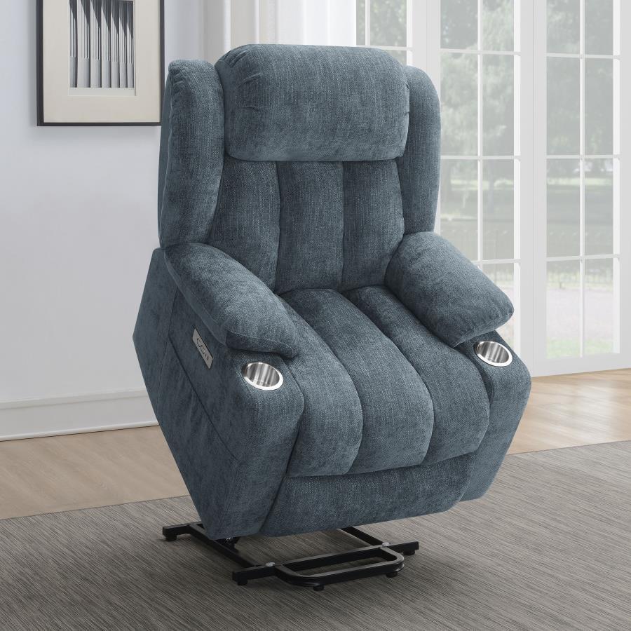 Houston - Upholstered Power Lift Recliner Chair Lift Chairs by CoasterEveryday - Walls Furniture & Mattress