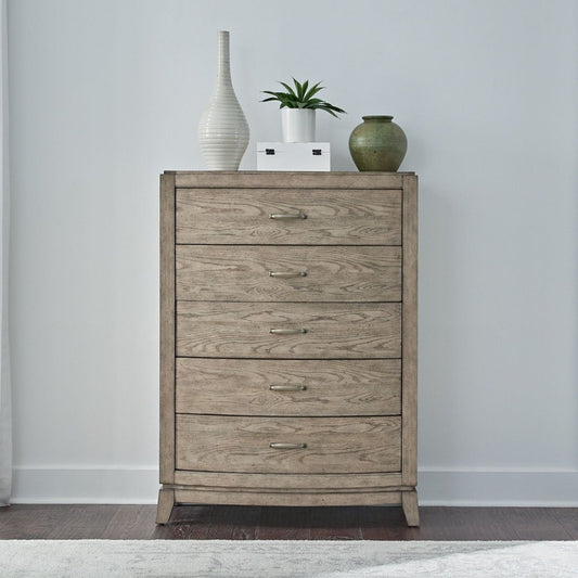 Avalon - 5 Drawer Chest - Burnished Beige Accent Chests by Liberty Furniture - Walls Furniture & Mattress