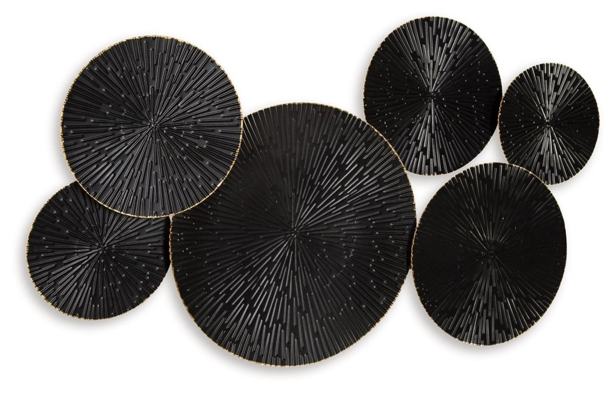 Rhetlen - Wall Decor - Black / Gold Finish Wall Decor by Signature Design by Ashley® - Walls Furniture & Mattress