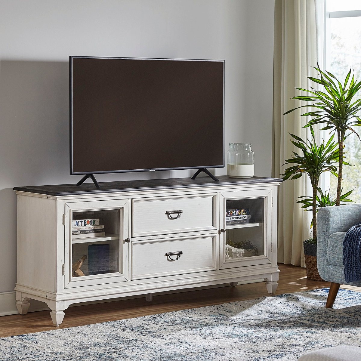 Allyson Park - Entertainment TV Stand - White TV Stands by Liberty Furniture - Walls Furniture & Mattress