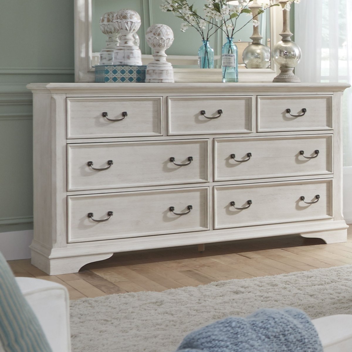 Bayside - 7 Drawer Dresser - White Dressers by Liberty Furniture - Walls Furniture & Mattress