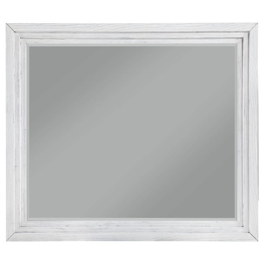 Marielle - Dresser Mirror - Distressed White Bedroom Mirrors by CoasterEveryday - Walls Furniture & Mattress