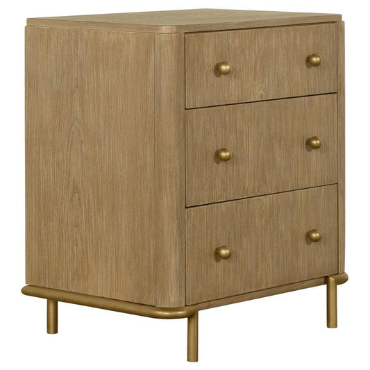 Arini - 3 - Drawer Nightstand Nightstands w/ Charging Stations by CoasterElevations - Walls Furniture & Mattress