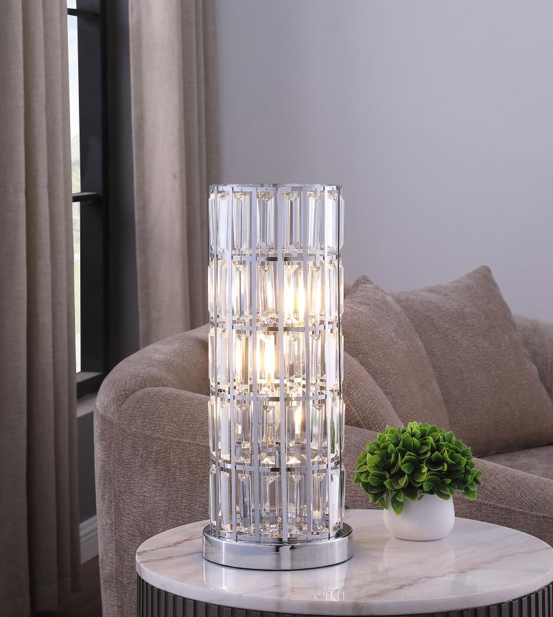 Wanda - Crystal Shade Bedside Table Lamp Table Lamps by Coaster Fine Furniture - Walls Furniture & Mattress
