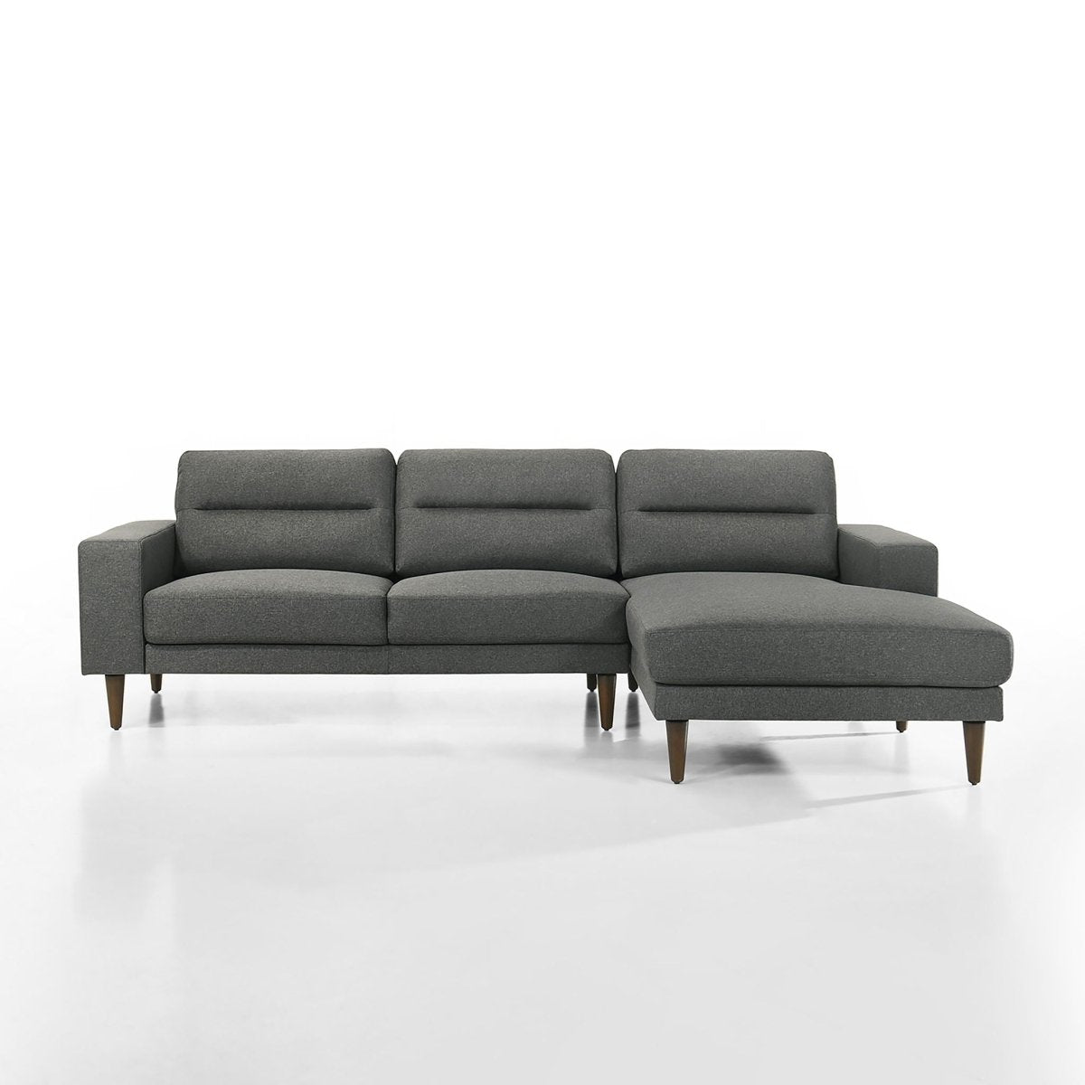 Vale - 2 Piece Chaise Sectional - Gray Stationary Sectionals by New Classic - Walls Furniture & Mattress