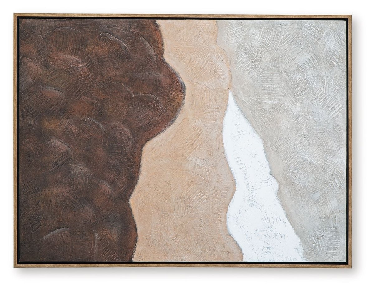Fanthorne - Tan / Brown / White - Wall Art Canvas Art by Signature Design by Ashley® - Walls Furniture & Mattress