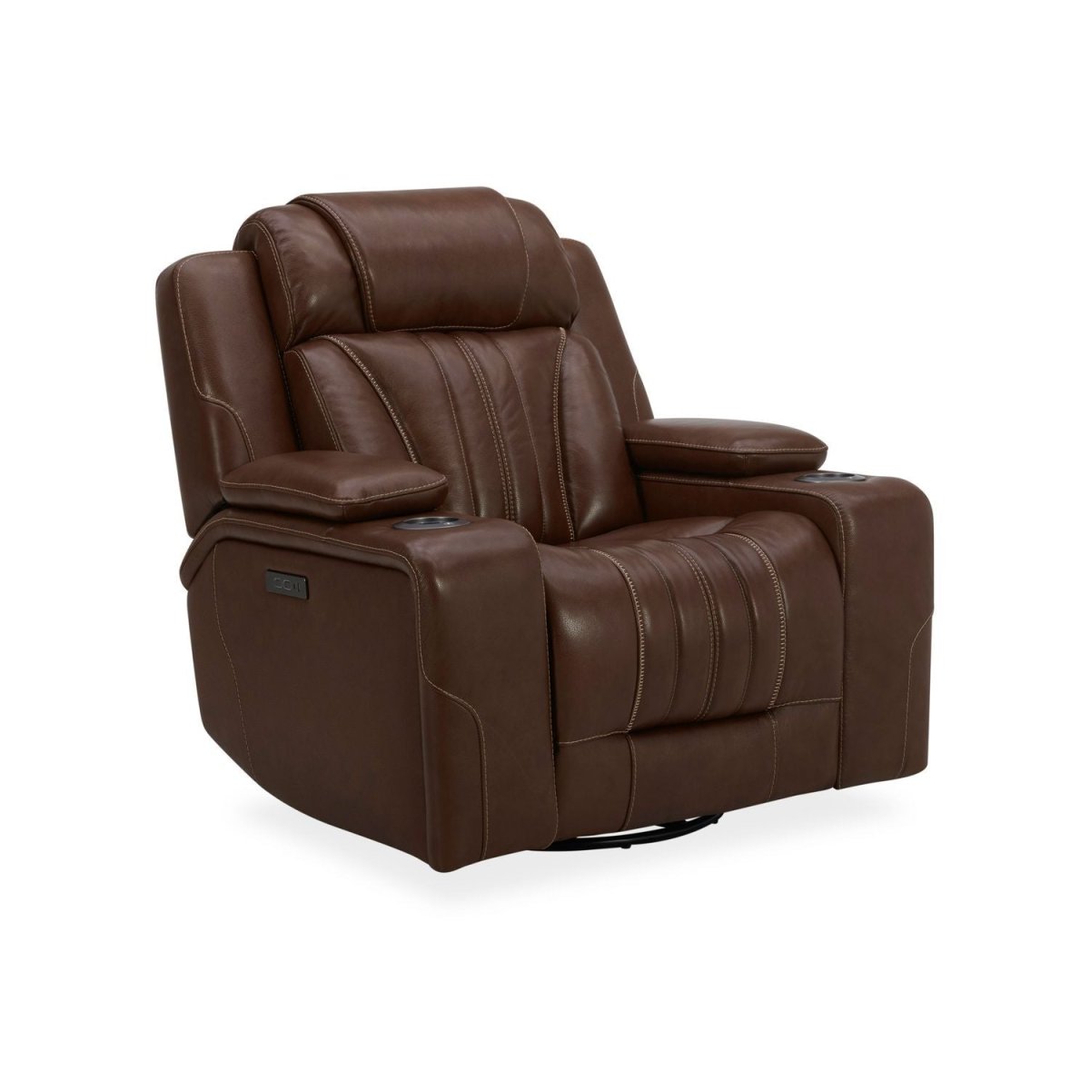 Caswell - Swivel Glider Recliner P2 - Brown Swivel Glider Chairs by Liberty Furniture - Walls Furniture & Mattress