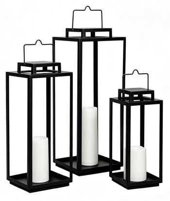 Gilmerland - Indoor/Outdoor Lantern Set (Set of 3) Lanterns by Signature Design by Ashley® - Walls Furniture & Mattress