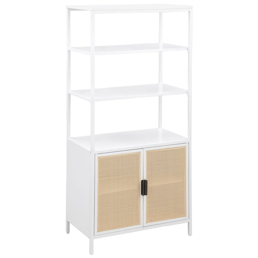 Amherst - 3 - Shelf Radio Weave Cane Metal Accent Cabinet Accent Cabinets by Coaster Fine Furniture - Walls Furniture & Mattress
