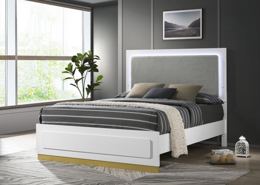 Caraway - Wood LED Panel Bed Upholstered Beds by Coaster Fine Furniture - Walls Furniture & Mattress