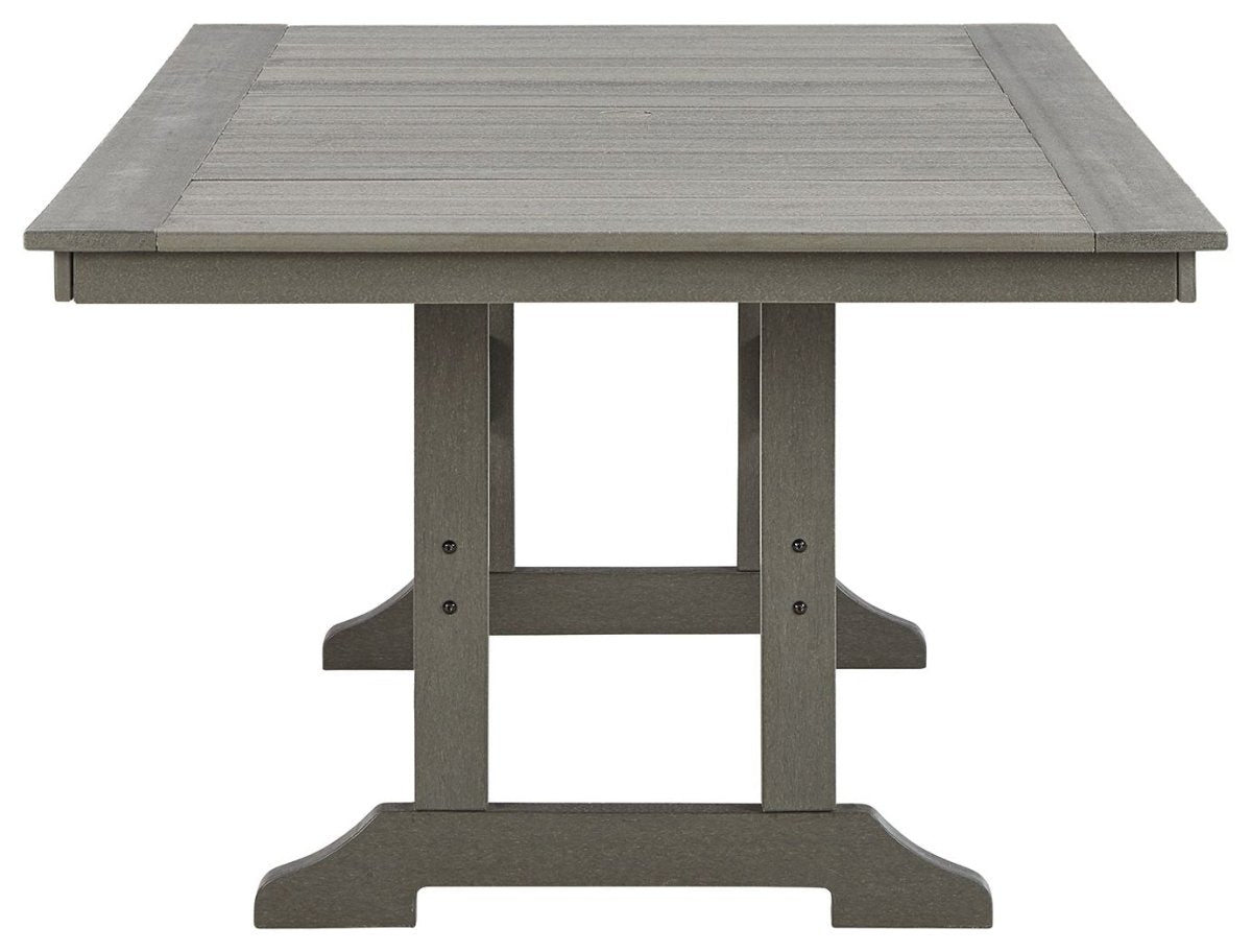 Visola - RECT Dining Table w/Umb OPT - Gray Dining Tables by Signature Design by Ashley® - Walls Furniture & Mattress
