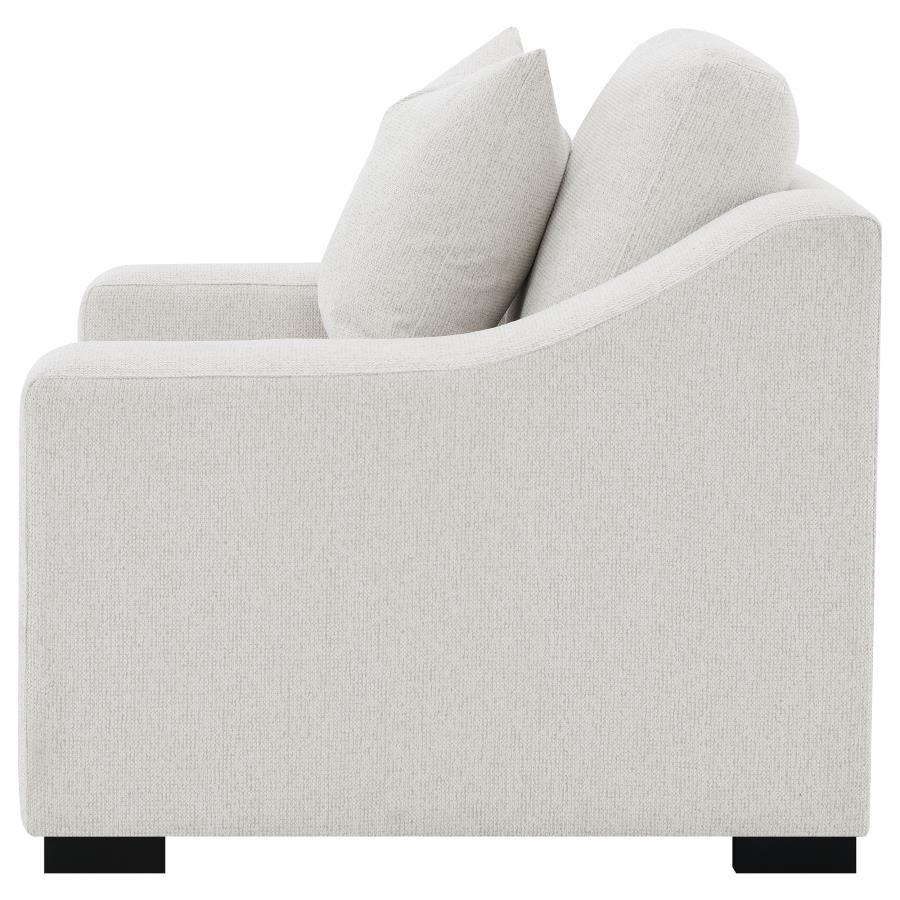 Ashlyn - Fabric Upholstered Track Arm Accent Chair - Sand Arm Chairs by Coaster Fine Furniture - Walls Furniture & Mattress