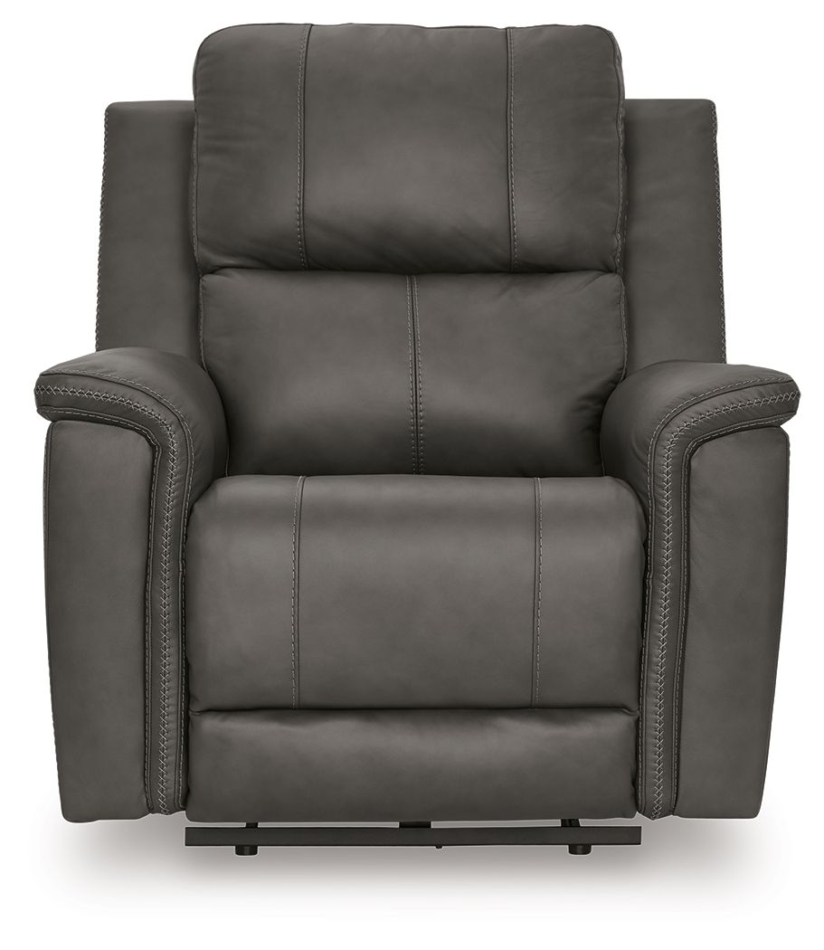Bleckley - Power Recliner With Adjustable Headrest - Anchor