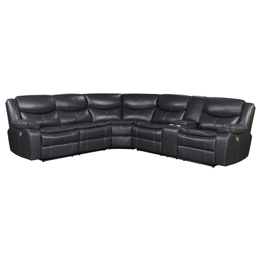 Sycamore - Upholstered Power Reclining Sectional Sofa Reclining Sectionals by Coaster Fine Furniture - Walls Furniture & Mattress
