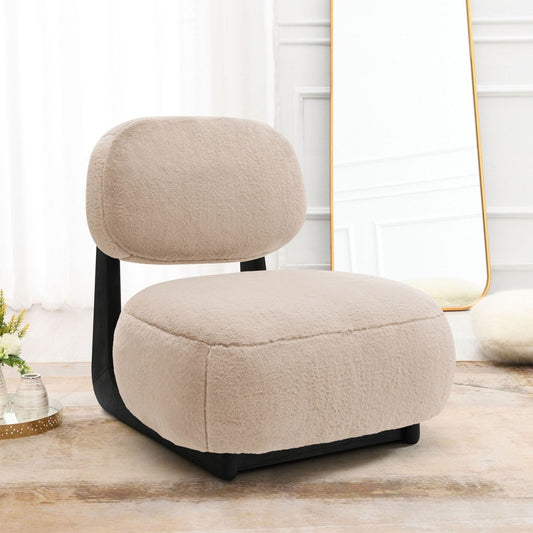 Duffie - Upholstered Armless Accent Chair - Camel Armless Chairs by CoasterEveryday - Walls Furniture & Mattress