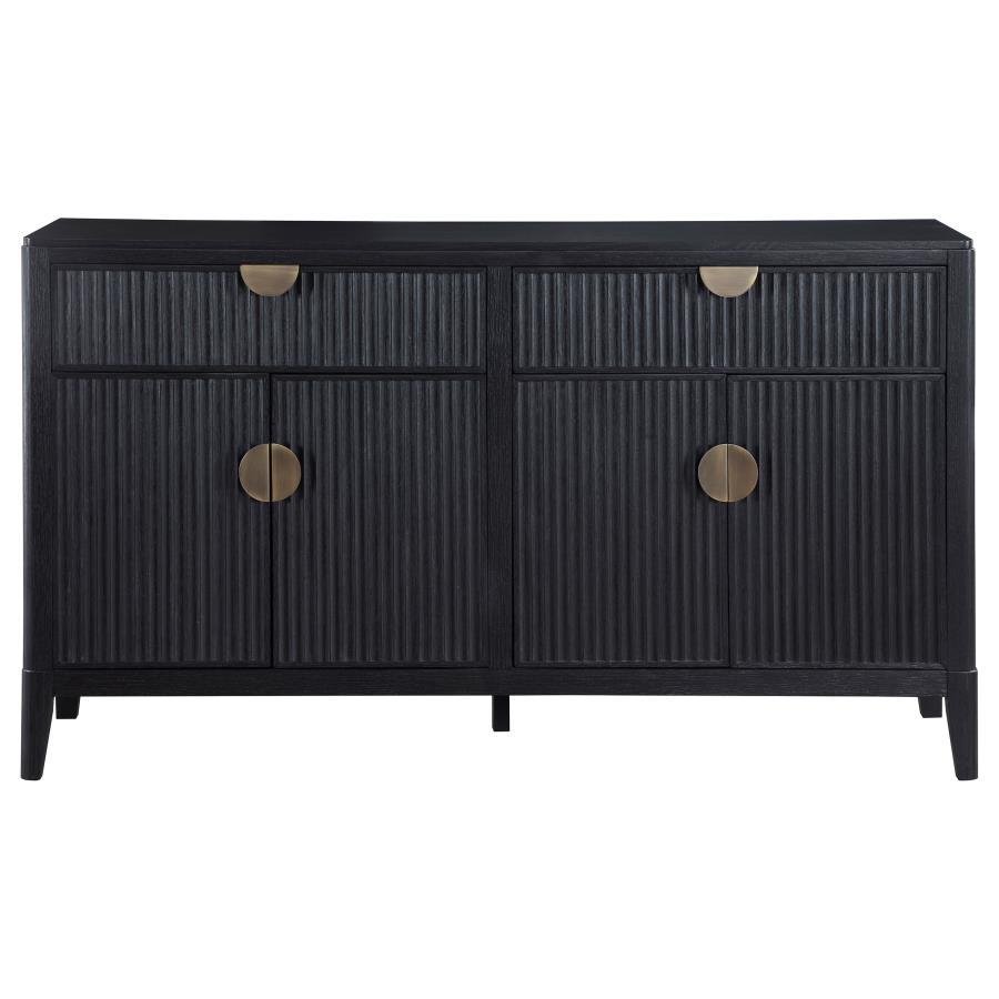 Brookmead - 4 Door Sideboard Buffet Storage Cabinet - Black Buffets by Coaster Fine Furniture - Walls Furniture & Mattress