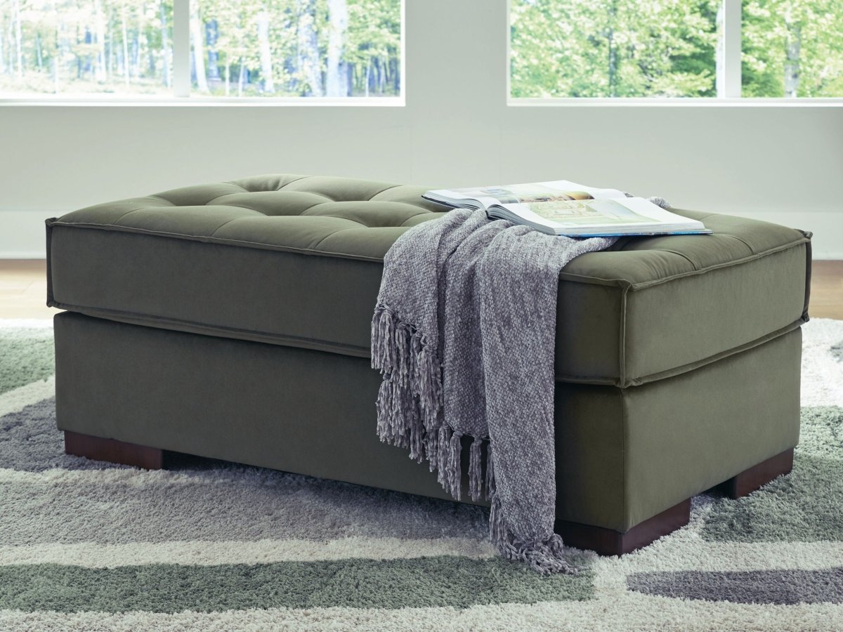 Caspian - Town - Oversized Accent Ottoman - Olive Accent Ottomans by Signature Design by Ashley® - Walls Furniture & Mattress