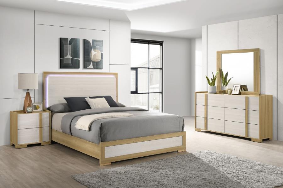 Hyland - Bedroom Set With LED 4 Piece Bedroom Sets by Coaster Fine Furniture - Walls Furniture & Mattress