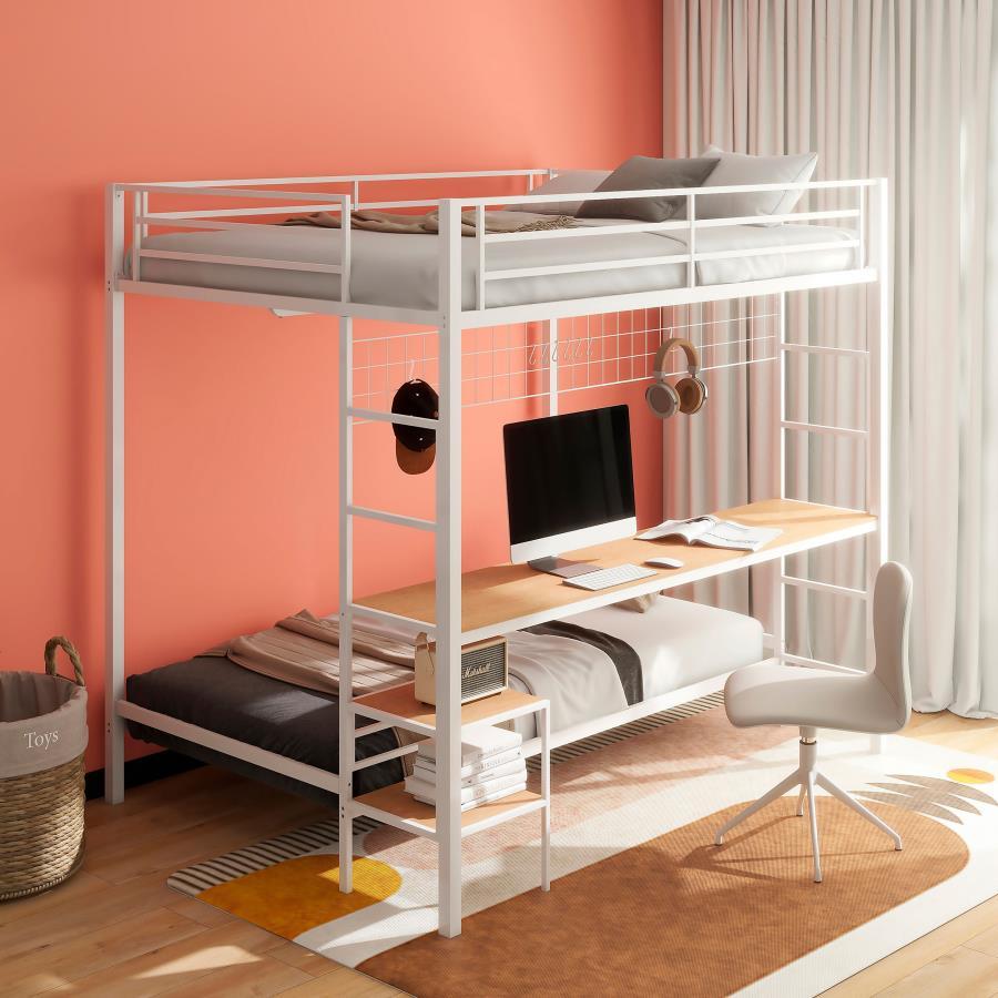 Campus - Metal Workstation Bunk Bed Bunk Beds by Coaster Fine Furniture - Walls Furniture & Mattress