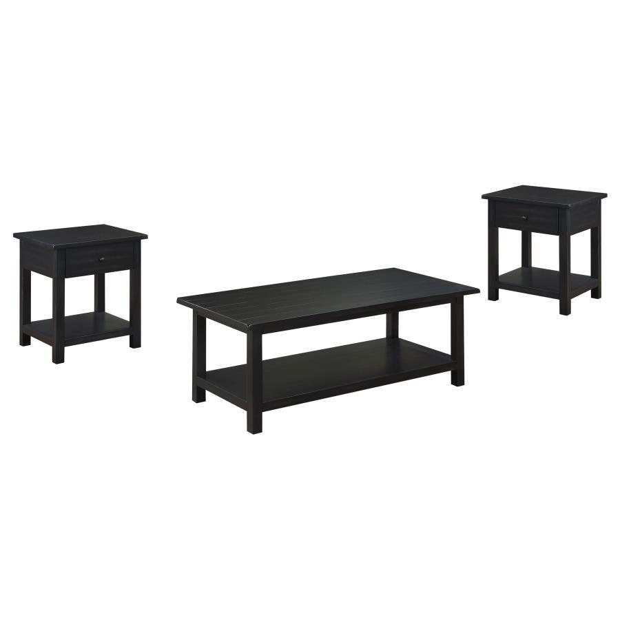 Payne - Coffee And 1 - Drawer End Table Set Table Sets by Coaster Fine Furniture - Walls Furniture & Mattress