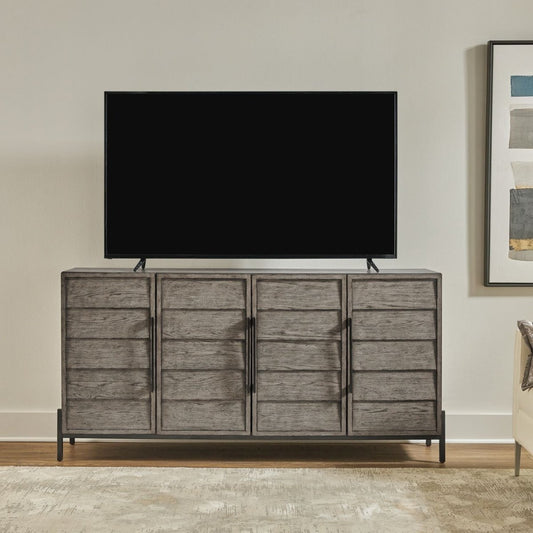 Pelicans Buff - 74" Accent TV Console - Gray TV Stands by Liberty Furniture - Walls Furniture & Mattress