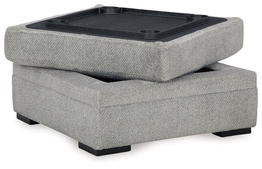 Casselbury - Ottoman With Storage - Cement Storage Ottomans by Signature Design by Ashley® - Walls Furniture & Mattress