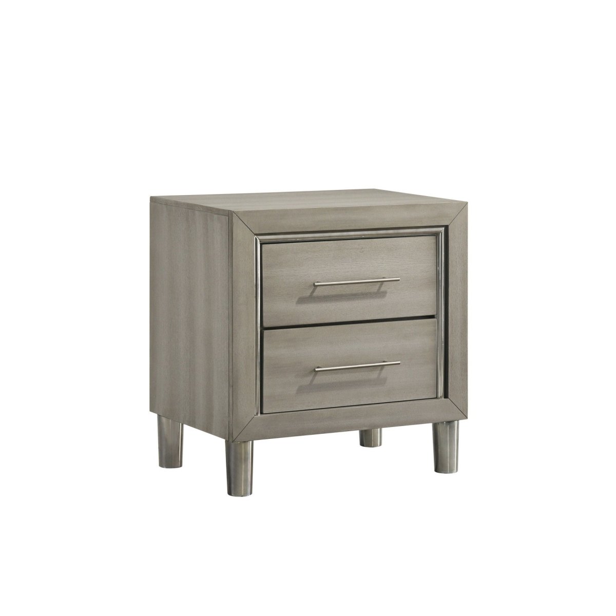 Lennox - 2 Drawer Nightstand - Gray Accent Nightstands by New Classic - Walls Furniture & Mattress