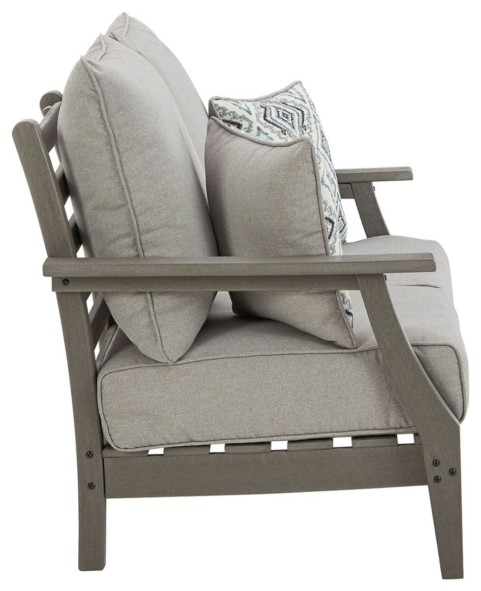 Visola - Loveseat w/Cushion - Gray Loveseats by Signature Design by Ashley® - Walls Furniture & Mattress