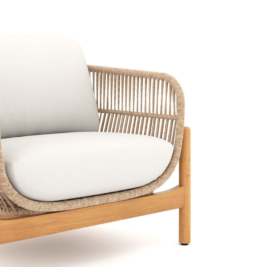 Solstice - Rope Club Chair - Linen Beige Arm Chairs by New Classic - Walls Furniture & Mattress