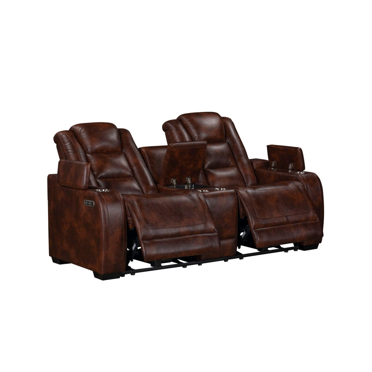 Chester - Reclining Console Loveseat Reclining Loveseats by New Classic - Walls Furniture & Mattress