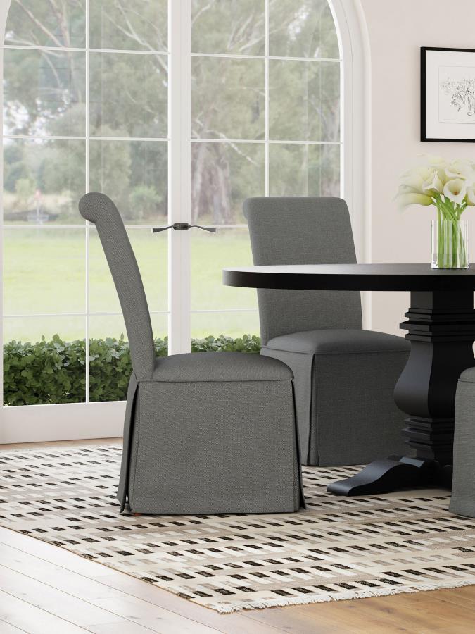 Shawna - Upholstered Skirted Dining Chair (Set of 2) Chair Sets by Coaster Fine Furniture - Walls Furniture & Mattress