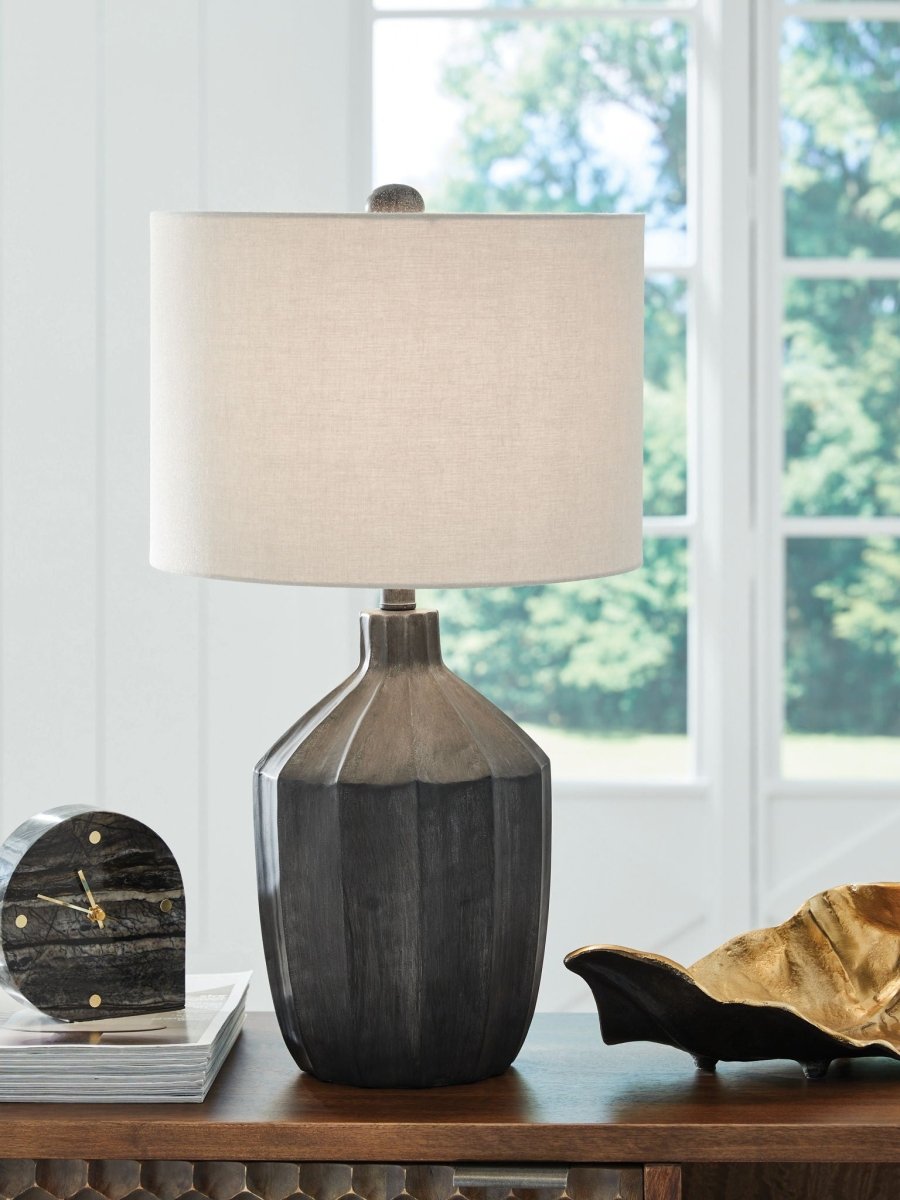 Jilton - Poly Table Lamp - Black Table Lamps by Signature Design by Ashley® - Walls Furniture & Mattress