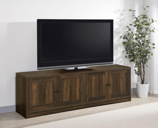 Laughlin - 4 Door Engineered Wood TV Stand - Dark Pine TV Stands by CoasterEveryday - Walls Furniture & Mattress
